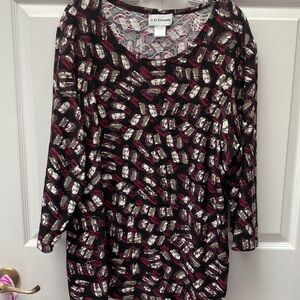 X womens C.D Daniels casual stretch 3/4 sleeve plus size top 1X